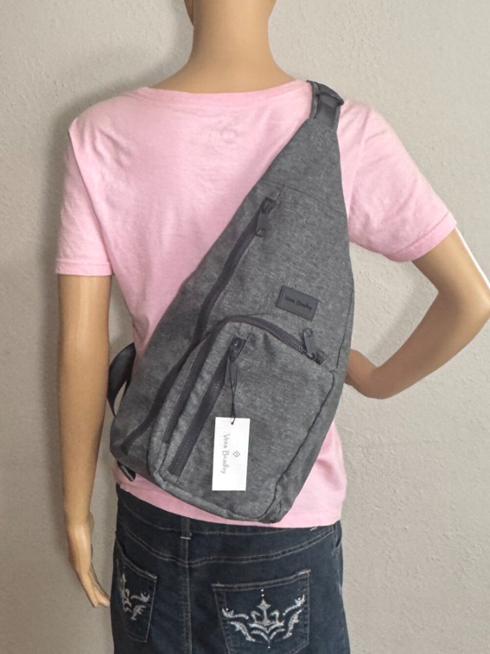 Vera Bradley ReActive Sling Backpack in Gray Heather NWT